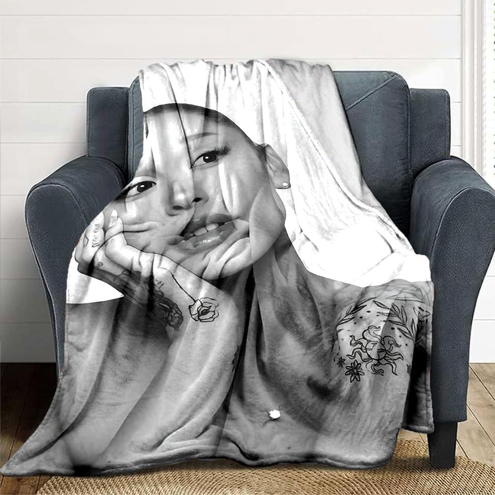 Beauty Black White Blanket Soft Throw Blanket For Home Bedroom Bed Sofa Travel Office Solid Christmas Blanket