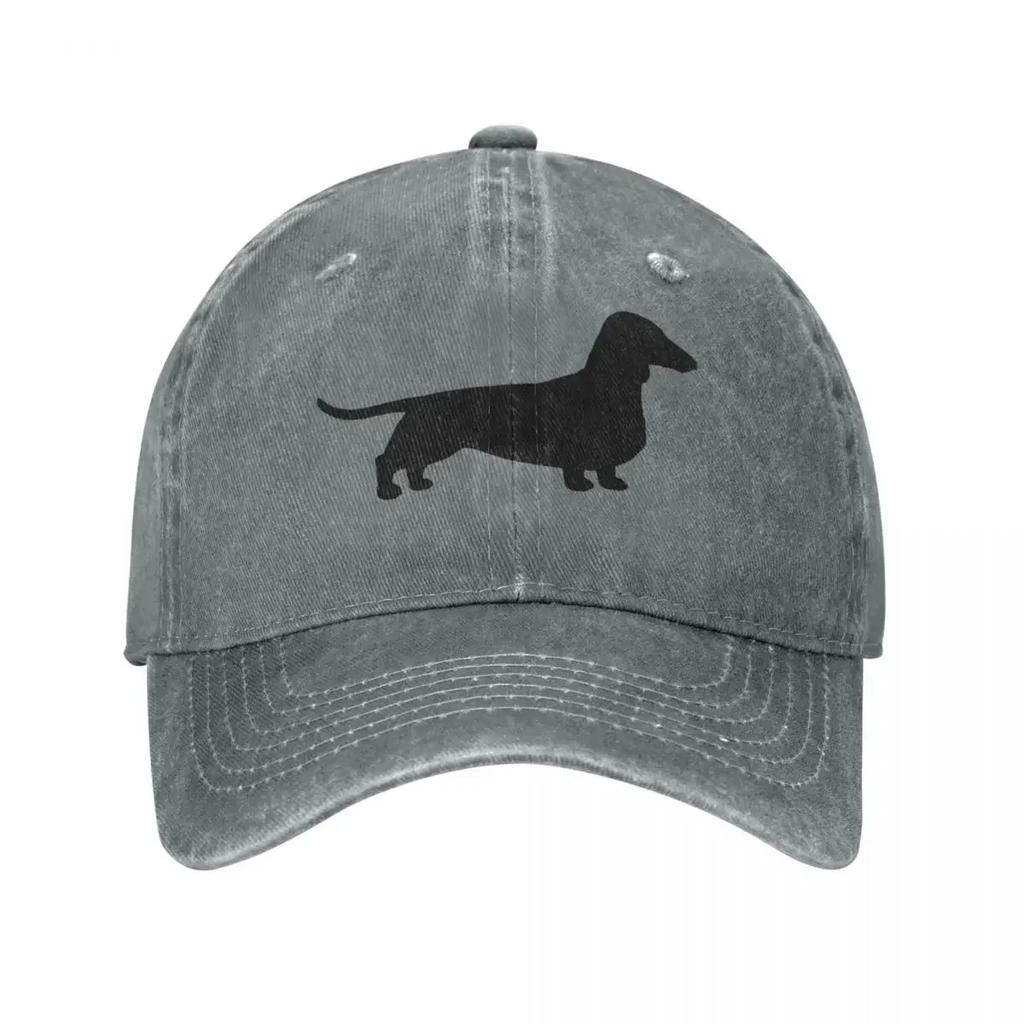 Dachshund Weiner Dog Baseball Cap Vintage Distressed Washed Men Women Outdoor