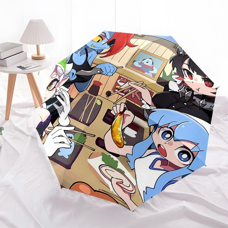 1pc Outdoor Umbrella with Anime Characters - Automatic Opening/Closing, Portable 3-Fold Design, 8-Rib Iron Frame - Perfect Gift for Fans, Travele