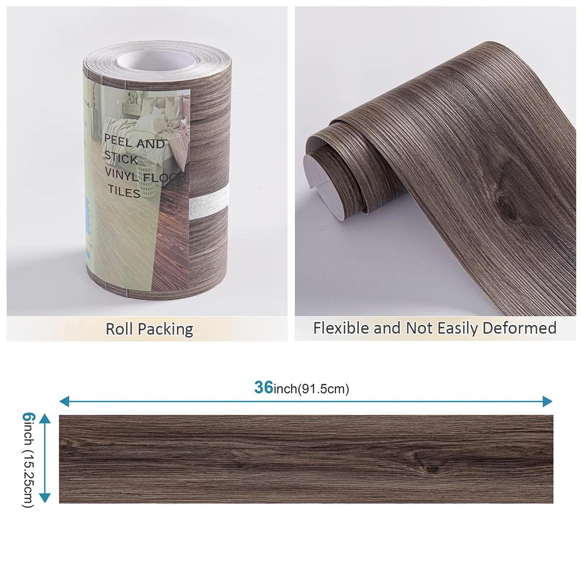 

Напольная плитка Peel and Stick, 10 шт., 15 кв. футов, самоклеящиеся виниловые планки, самоклеящиеся водостойкие напольные плитки с имитацией древесного зерна 10PCS 35inx6in