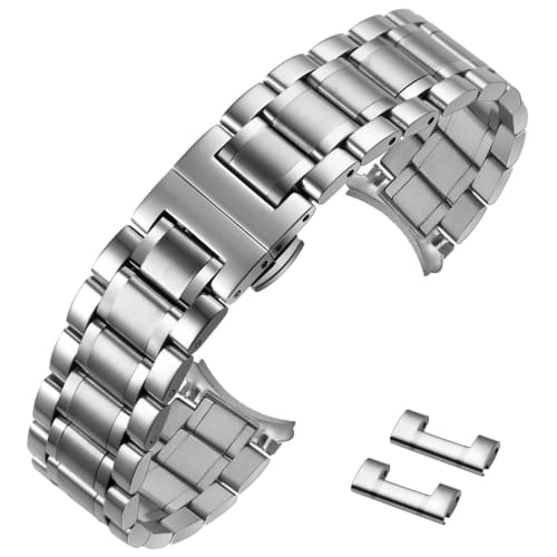 

SEUER Tokishi Watch Strap, 12mm, 14mm-24mm, Stainless Steel, Waterproof, Sweatproof, D-Buckle, Double/Folding Buckle, Rust-Resistant, Metal Watch Band
