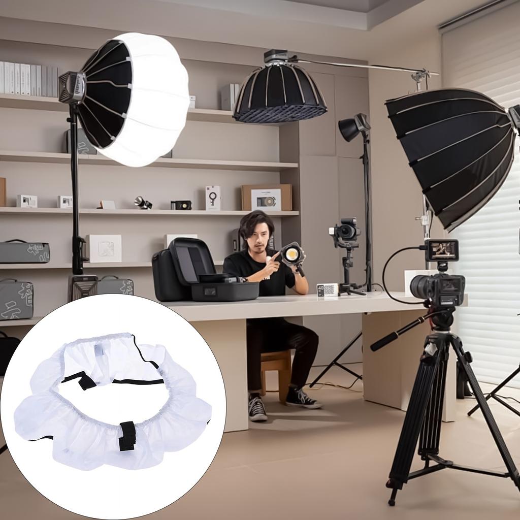 18inch Foldable Nylon Circular Light Diffuser for Easy Storage and Travel Offering Soft Light for Photography and Video