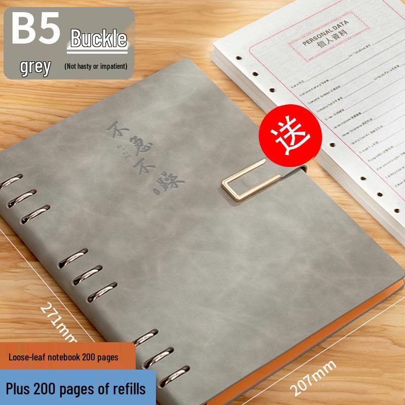 İş ve Öğrenciler İçin Çıkarılabilir Sert Kapaklı Gevşek Yapraklı Defter