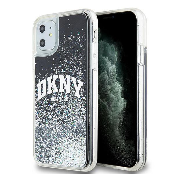 DKNY DKHCN61LBNAEK iPhone 11 / Xr 6.1"black/black hardcase Liquid Glitter Big Logo