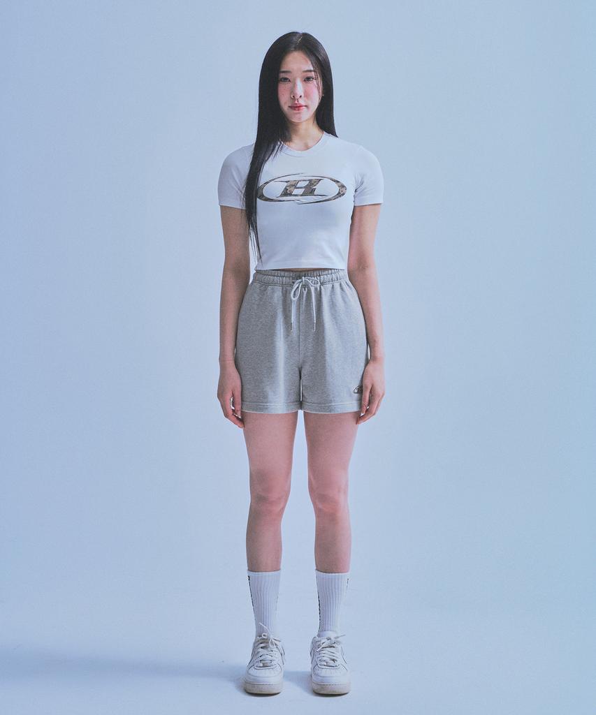 BORN TO WIN W Chrome B Shorts [Melange Grey]