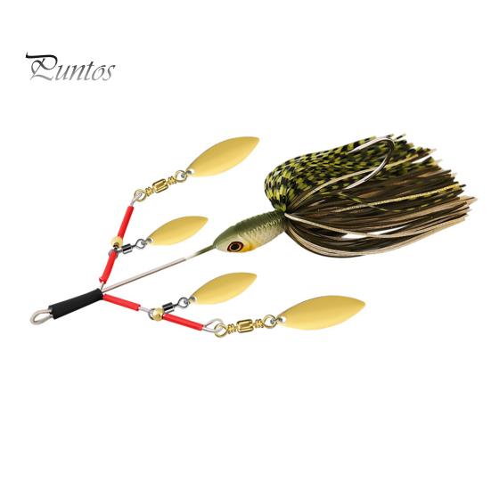 

13CM/27G силиконовая юбка рыболовная приманка с вращающимся лезвием крючком цветные усы свимбейт искусственная приманка аксессуары для соленой и пресноводной рыбалки коричневый