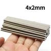 4x2mm Super Silný Neodymový Magnet N35 NdfeB Permanentní Magnetické imanes Kulaté Silné Magnety Lednička