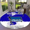 Hertha BSC Custom Name Round Area Rug,Carpet Rug for Living Room Bedroom Sofa Playroom Decor,Non-slip Floor Mat