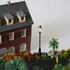 White/Warm Light Sand Table Model Streetlights Plastic Miniature Courtyard Road Lamp Model