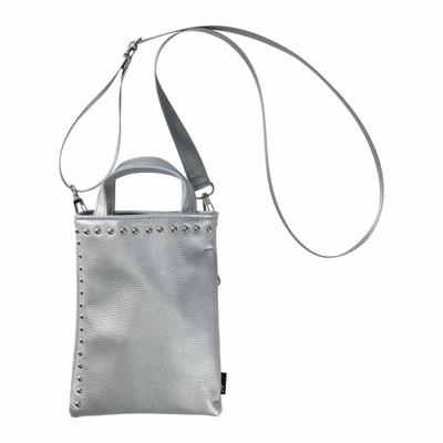 0661 Crossbody Shoulder Mini Tote Bag Baby Lou Silver Studs BR [Rootote] Silver_studs (02 Silver)