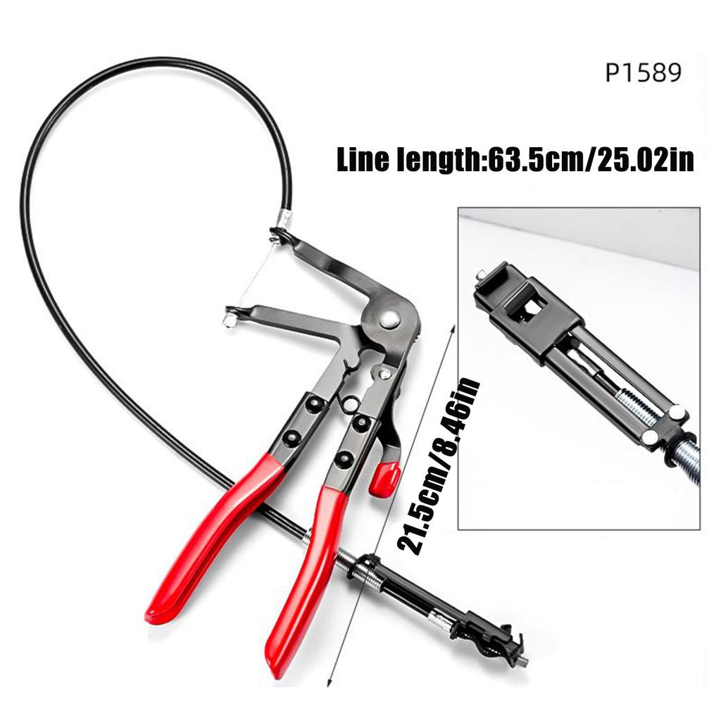 Wire Long Reach Hose Clamp Pliers Set Fuel Oil Water Hose Auto Tools,Hose Clamp Pliers for Fuel Oil & Water Hoses,Red