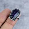 Sage Amethyst Gemstone Handmade 925 Sterling Silver Jewelry Ring Size 7 M-2569
