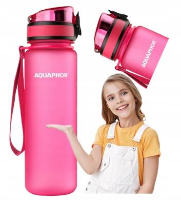 Aquaphor pinke 0,5-l-Wasserfilterflasche + 1 Filter