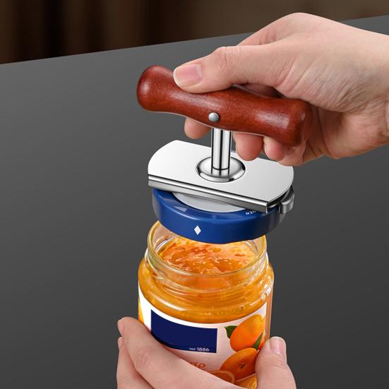 Deschizător de borcane pentru mâini slabe Oțel inoxidabil Reglabil Deschizător de capace de borcan Instrument de îndepărtare a capacelor de sticlă rezistent pentru vârstnici Artrită Femei Copii
