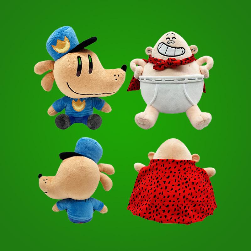 New 25cm Dog Man Plush Game Peripheral Anime 2025 Cartoon Big Belly Captain Plush Toy Doll Sofa Pillow Ornaments Childrens Gift