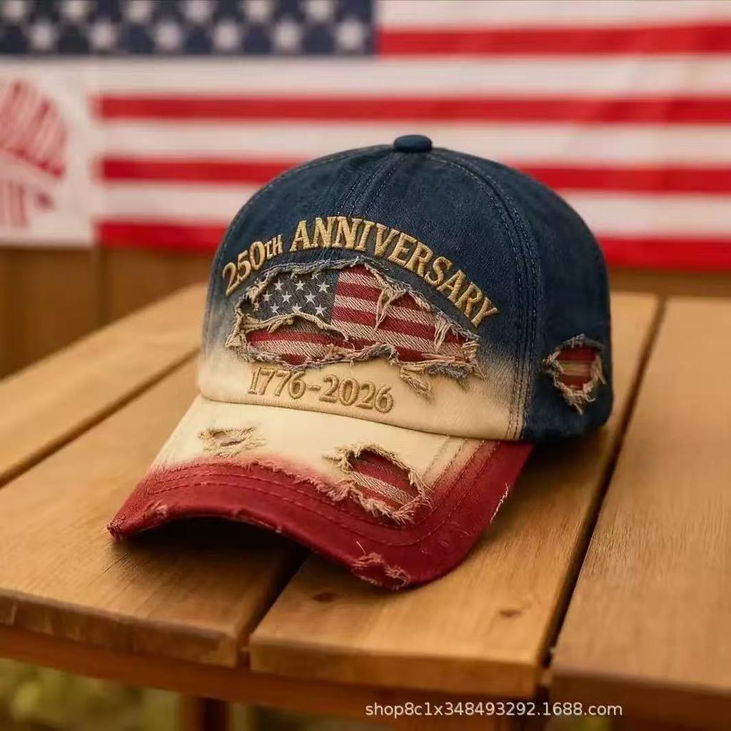 Anniversary Commemorative Baseball Cap, Unisex Vintage Washed Cotton Snapback With Sun Protection Adjustable Strap