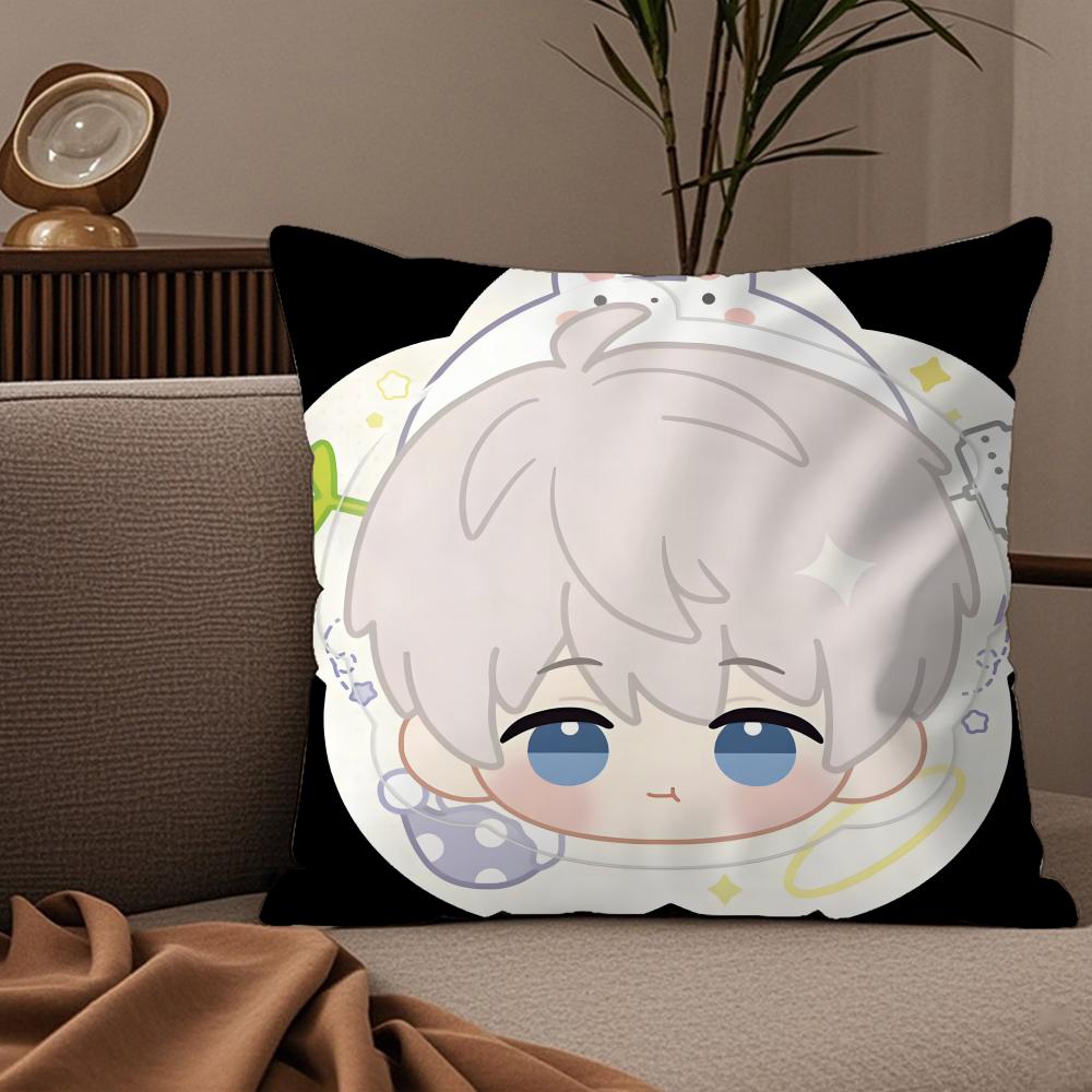 Cartoon Love And Deepspace Sylus Pillow Case Silky Elegant Comfort Sofa Bed Invisible Zipper