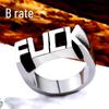 Beier Retro Titanium Steel Men's Letter Ring