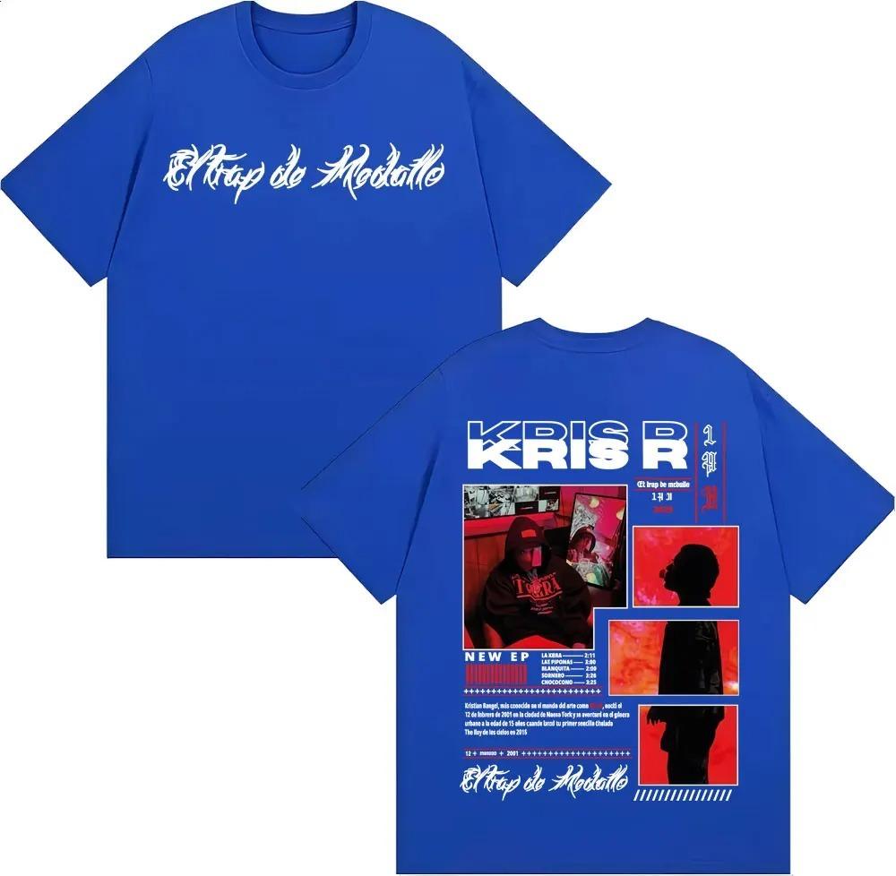 Rapper Kris R Trap De Medallo 2026 Tour Graphic Tshirts Men Women Fashion Hip Hop Retro T Shirt Cotton Casual Oversized Tshirt