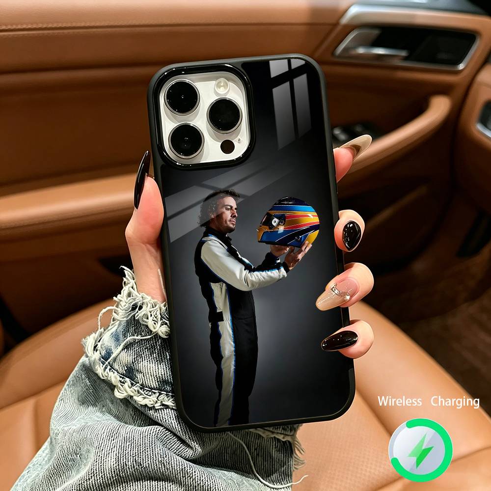Spain- F-Fernando A-Alonso FA For IPhone17 16 15 14 13 12 11 Plus Pro Max Plus Wireless Charger Phone Case