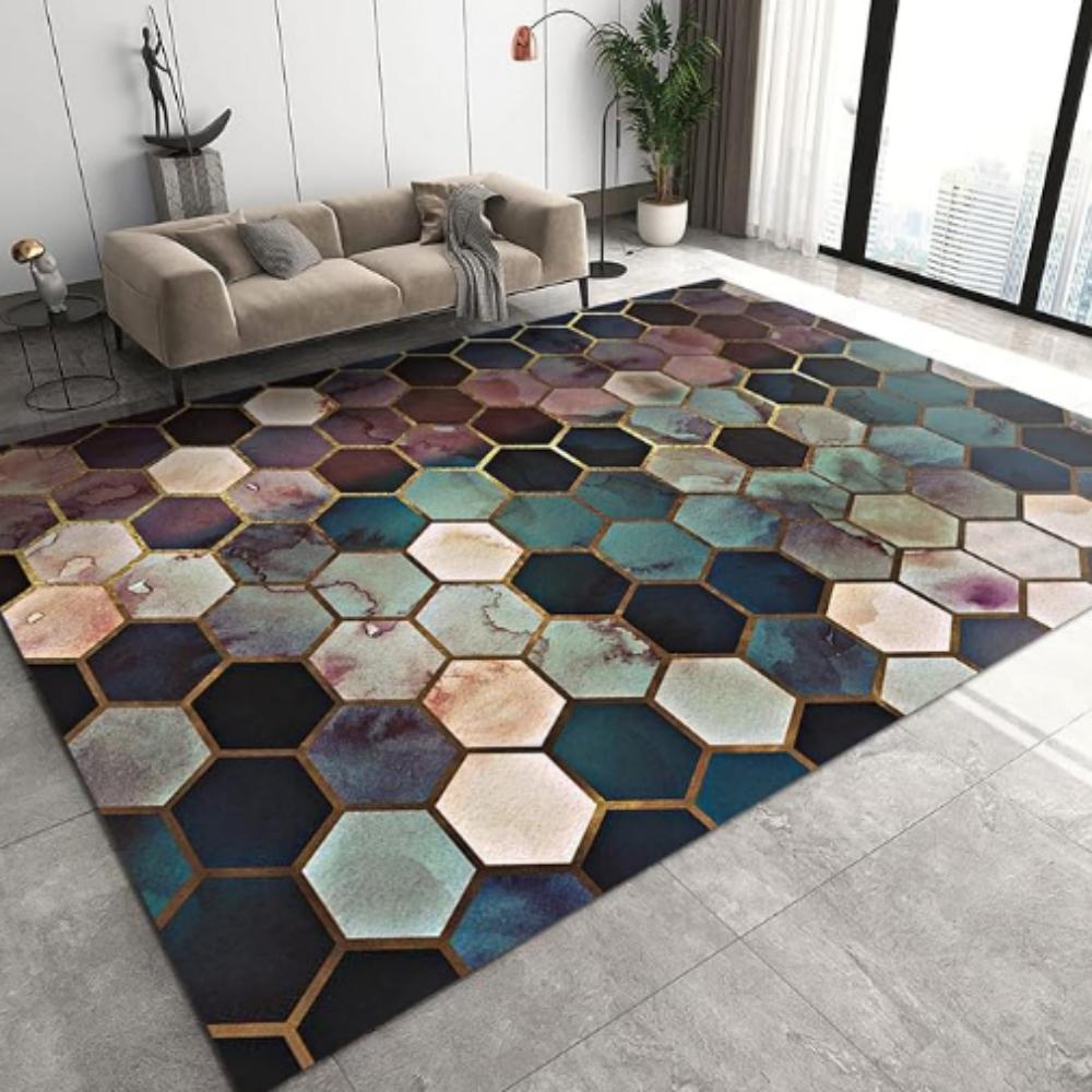 

Luxury Crystal Velvet Carpet Nordic Large Area Living Room Bedroom Sofa Mat Soft Plush Home Decor 400mmx600mm