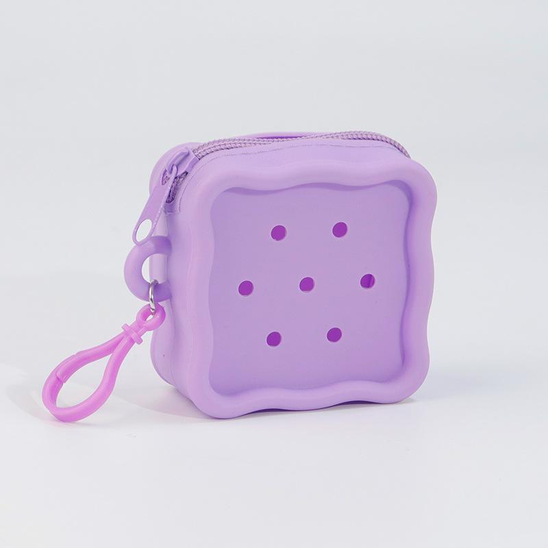 Soft Silicone Zipper Coin Purse Stain Resistant Multi Card Slot Holder Mini Money Pouch for Vacation Trips