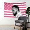 Drake Rosa Amerikanische Flagge Wandteppich USA Flagge Amerikanische Flagge für Schlafzimmer Wohnzimmer Wandteppich Raum Wandteppich Studentenwohnheim Mit