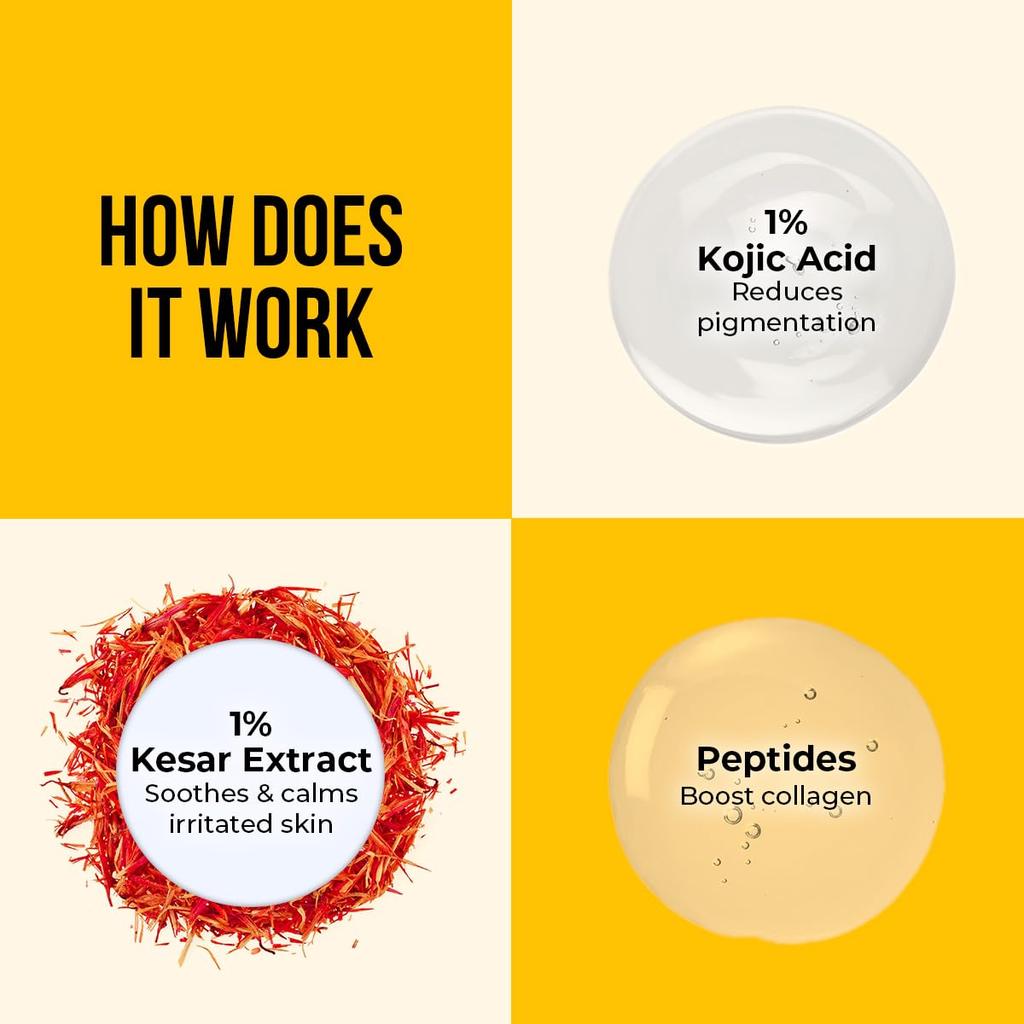 Dr. Sheth's Kesar & Kojic Acid Lip Balm 10g Pack of 1 with SPF 50+ for Hydrated, Smooth Lips