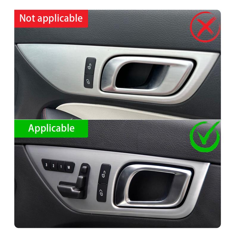 Real Soft Carbon Fiber Trim Sticker For Mercedes Benz SLK R172 2011-2014 2015 2016 SLC 2016- Car Inner Door Handle Frame