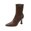 Fashion Comemore Women Fashion Side Zippers Short Boot Female Thin High Heel Shoes Women's Autumn Footwear 2025 Pointed Toe Ankle Boots
