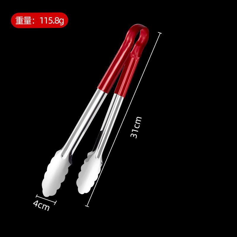 

Пищевые щипцы из нержавеющей стали, щипцы для выпечки, мяса, барбекю, с ручкой-зажимом, защищающей от ожогов, кухонная утварь для дома