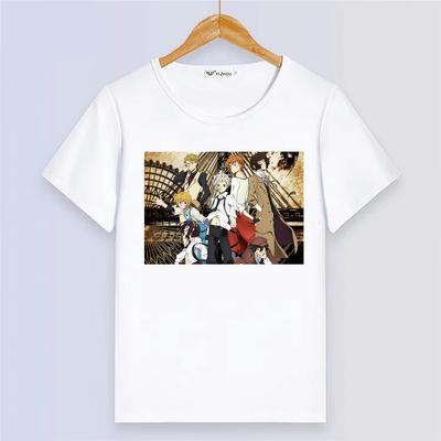 Anime Stray Dogs Dámské Tričko s Krátkým Rukávem Digitální Potisk Bílé Letní Kreslené Tílko Pár Oblečení Cosplay Prodyšné Dámské a Pánské Tričko