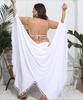 Plus Size Badedrakt Cover-ups Kvinner Sommer Dusk Wrap Bikini Strand Cover Up Strandklær Tunika Sexy Lang Strandkjole