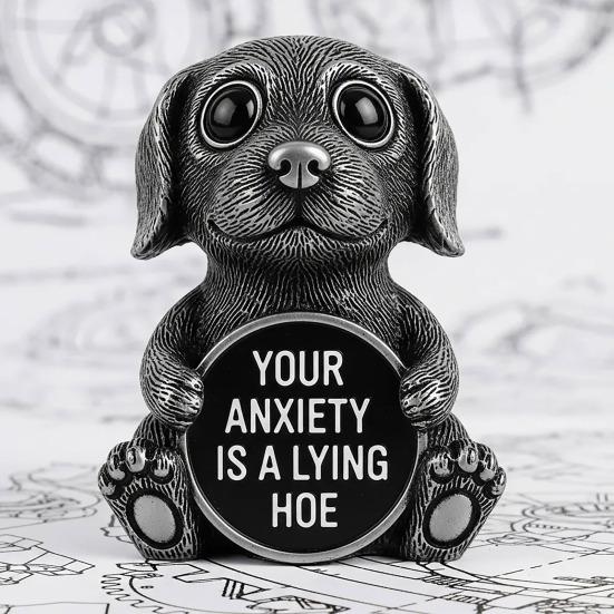 Cartoon Animal Figurine Your Anxiety Is A Lying Hoe Dog Cat Penguin Orangutan Lion Statue Sculpture Home Office Decoration Ornament