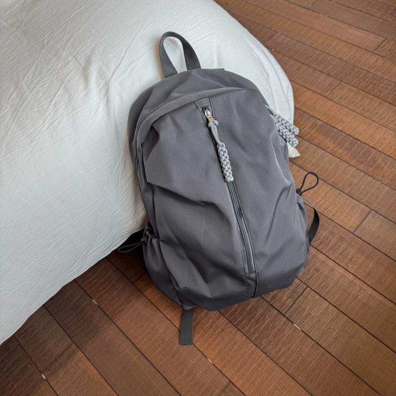

Простой повседневный уличный рюкзак, женский новый универсальный студенческий школьный рюкзак, нишевый модный дорожный рюкзак серый