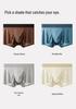Seamless Quick-Dry Ice Silk Men's Antibacterial Boxer Briefs with Breathable Mulberry Silk Crotch