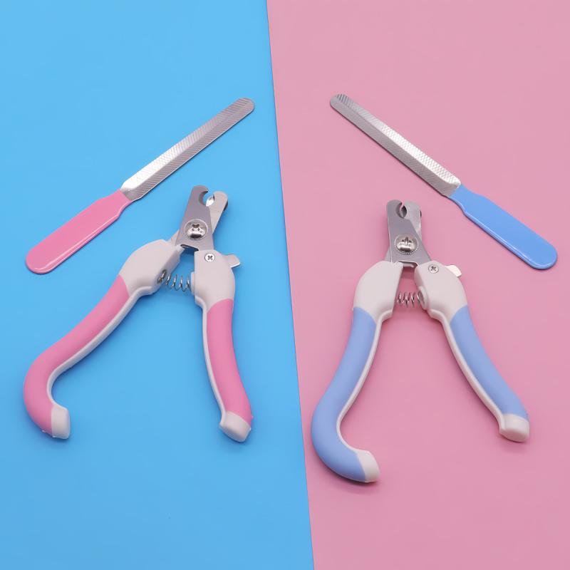 Pet Nail Clippers for Dogs and Cats, Stainless Steel Grooming Scissors with Straight Handle, Safe Toe Claw Trimmer Tool