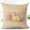 Hamster Yoga Cushion Cover Cotton Linen Pillow Case Animal Hamster Painting Decorative Pillowcase Home Accessories Cushion Cover