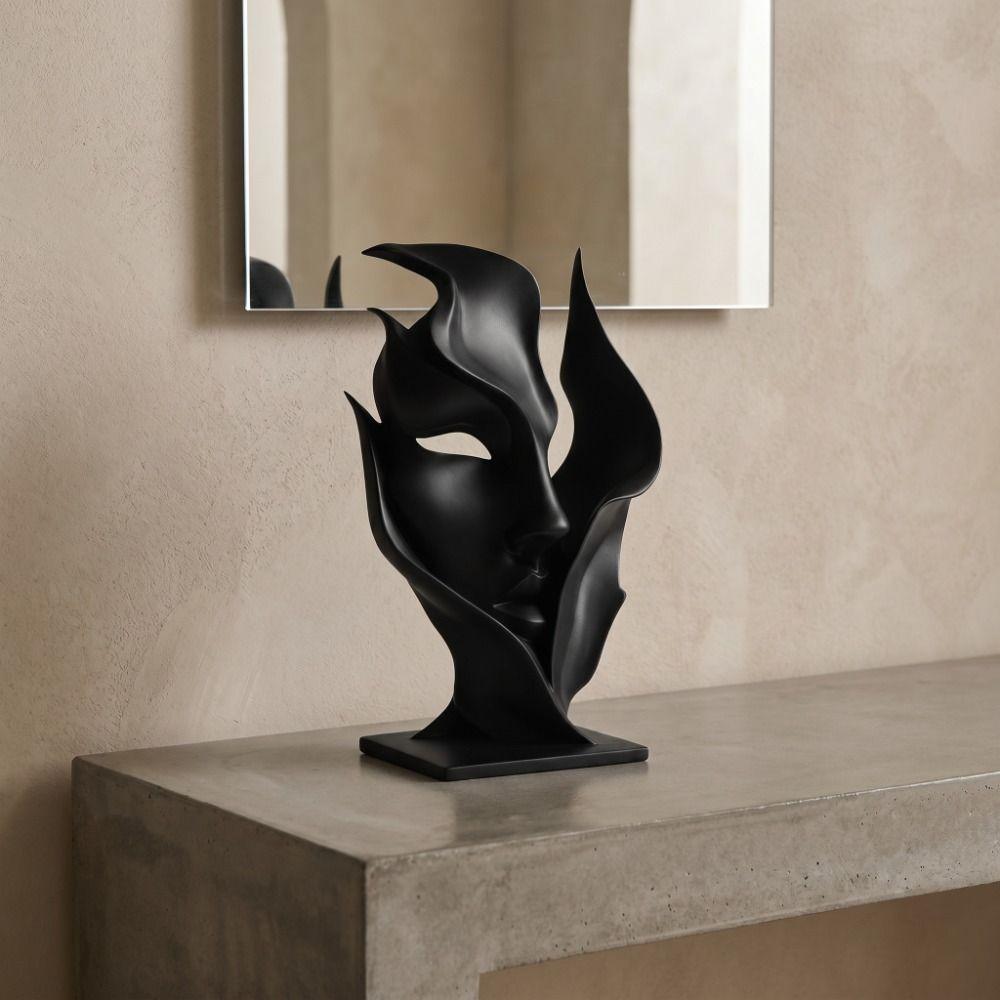 3D Geprinte Huisdecoratie Beeld Kunst Decoraties Grappige Halve Gezichtsbeeldhouwwerk Kantoor