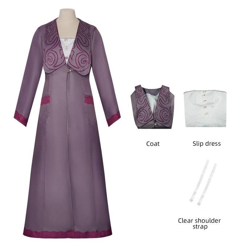 Part Wicked One Cosplay Costume Dresses Trench Coat Halloween Party Dress Up