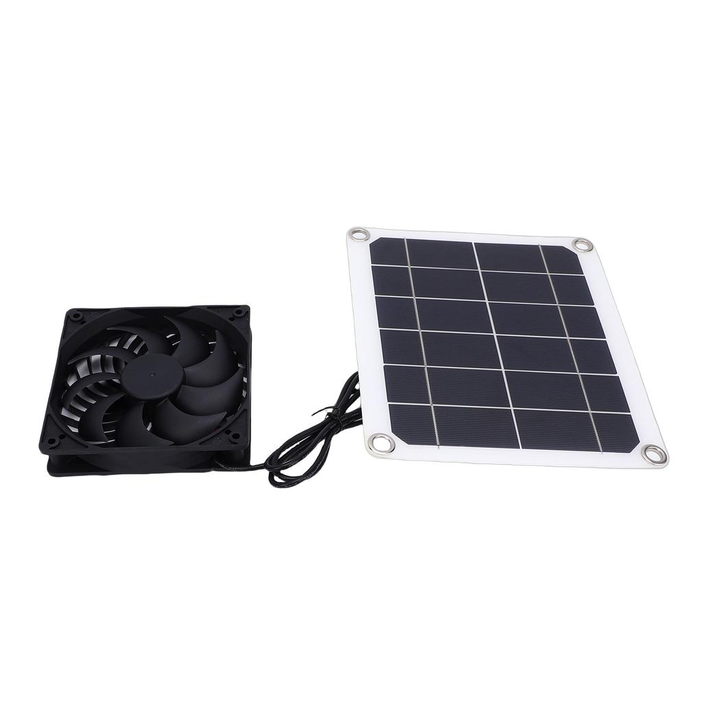 Solar Powered Exhaust Fan Kit 7W Solar Panel Fan Ventilator for Pet House Chicken Coop Greenhouse Shed