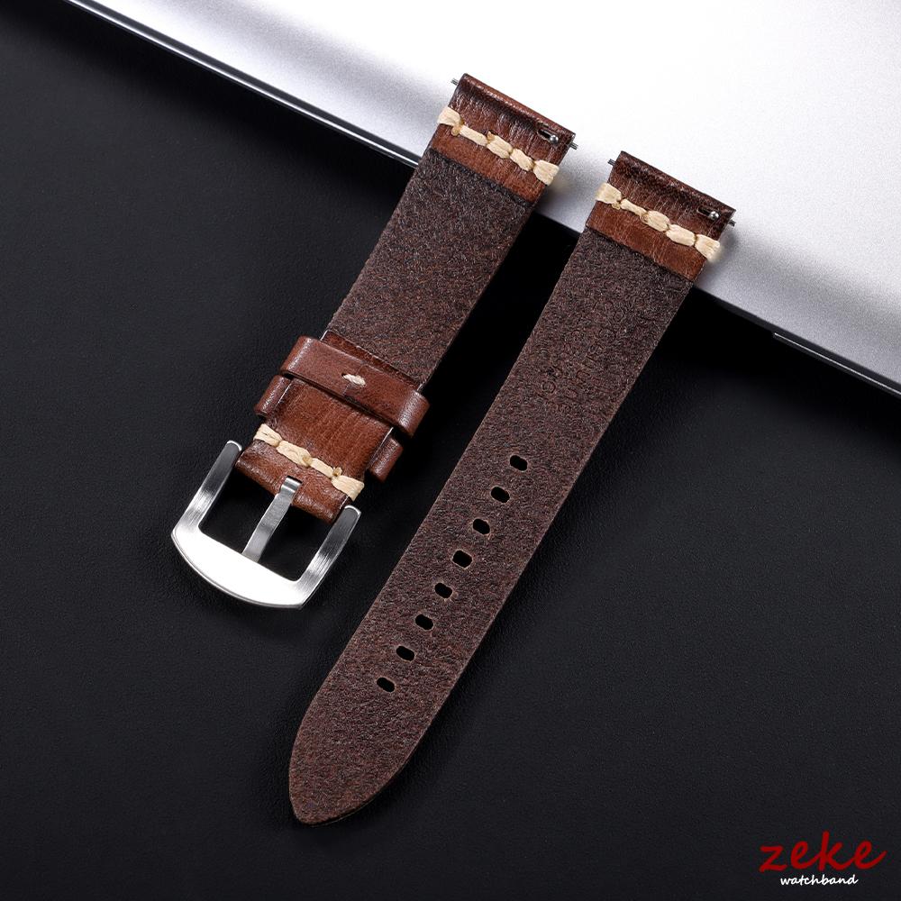 18mm 20mm 22mm 24mm Handmade Stitching Calfskin Watch Strap Men Vintage Italian Cowhide Watch Band for Tudor for Seiko Bracelets