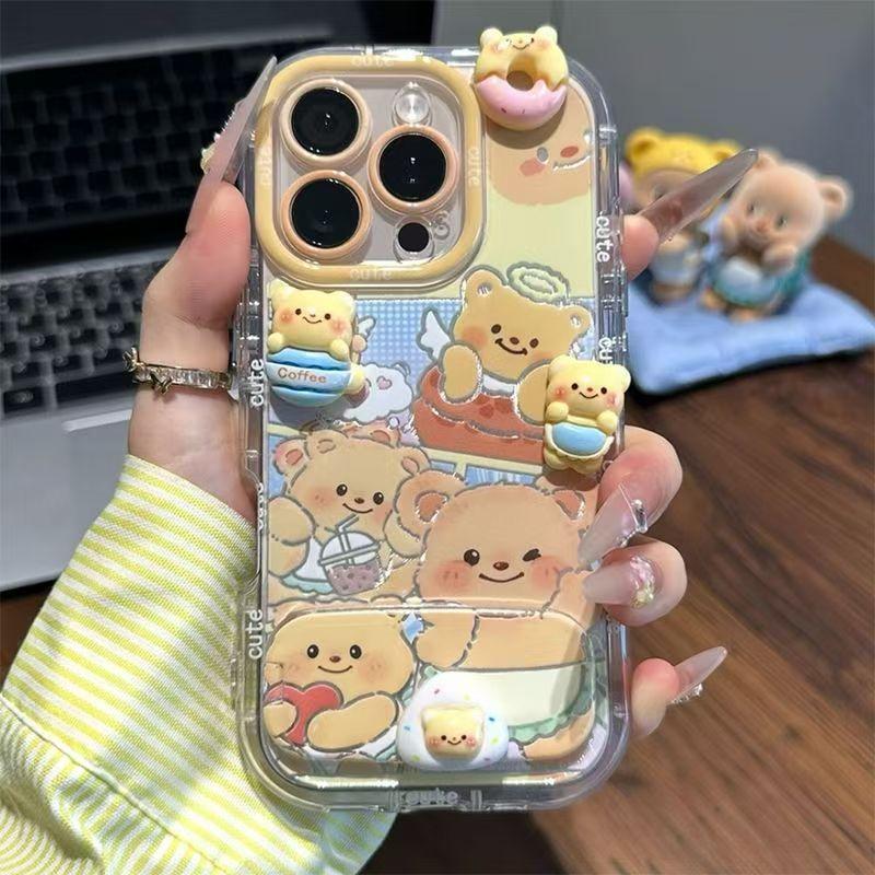 Butter Bear Is Suitable for Oppo Mobile Phone VIVOS19 Mobile Phone Case Y200 Creative RENO12PRO Redmi Xiaomi