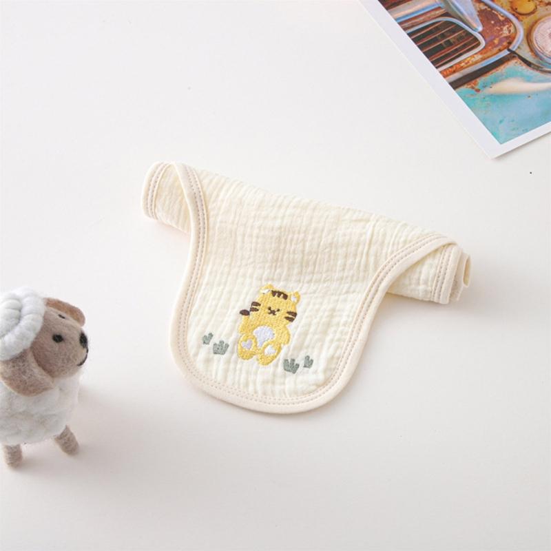Back Sweat Absorbent Towel High Absorb Back Towel Cartoon Embroidery Cotton Back Cloth Children Unisex Long Sweat Towel
