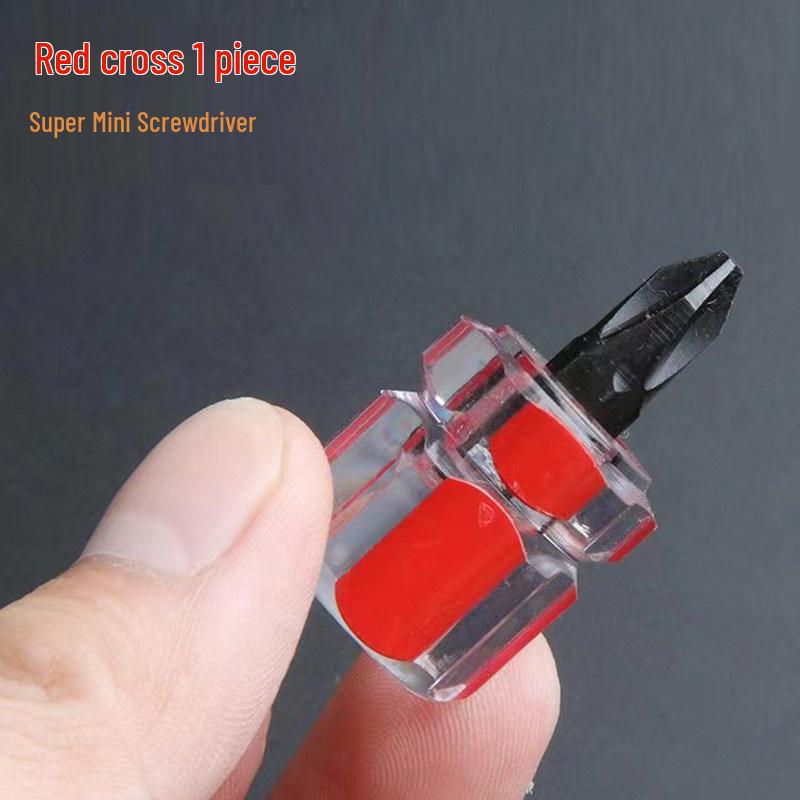 Compact Multi-tip Screwdriver: Short Stubby, Phillips, Slotted, Torx for Manual Use
