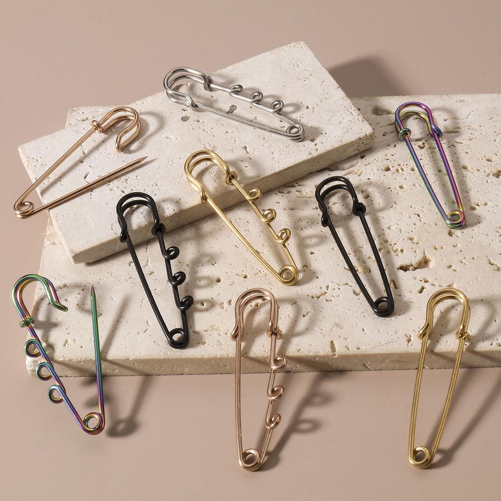 2 Stück 304 Edelstahl Sicherheitsnadel Broschen Verschluss Mehrfarbig Herstellen Handgefertigte Fundstücke DIY Schmuck Zubehör