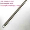 1 Meter Custom Long Extension Spring Steel Tension Spring with Hooks 0.8mm Wire Diameter Outer Diameter 5-12mm 1000mm Length