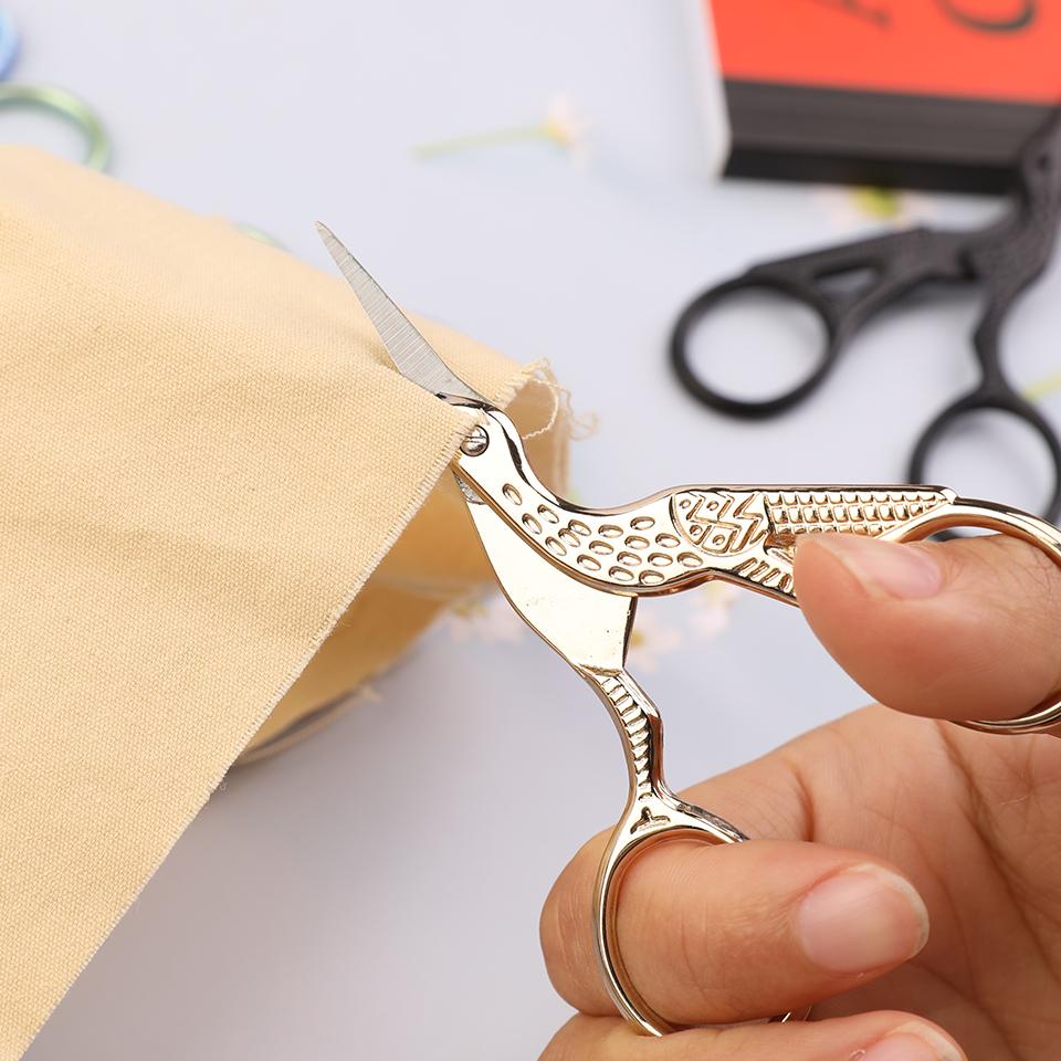 Fenrry 1pc Retro Crane Mouth Scissors Stainless Steel Scissors Cross Stitch Embroidery Knitting Sewing Handicraft Scissor DIY