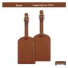 Thickened PU Leather Luggage Tag with Signature Card and Anti-Lost Features