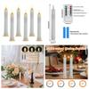 Flickering Taper Led Candles with Remote Control and Timer Flameless LED Candlesticks 3D Flame Candles for Christmas Halloween